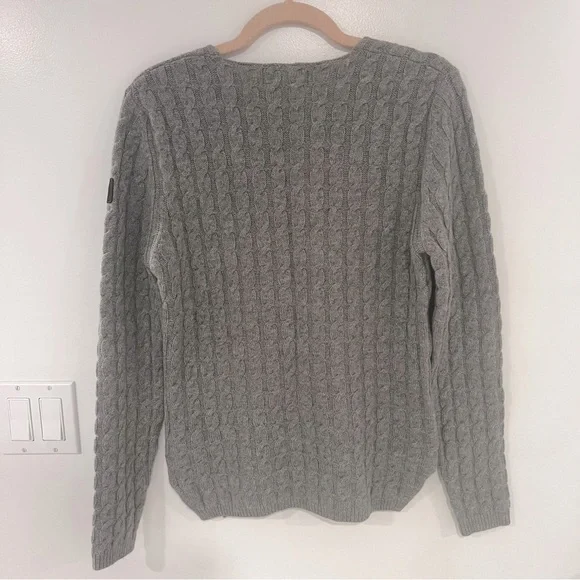 Vestrum Nozawa Italian Merino Wool & Cashmere Gray Knit Sweater Women’s M NWT - Picture 3 of 12